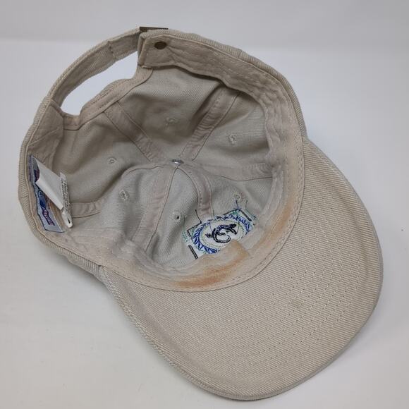 Cancun Slideback Baseball Cap Beige One Size Adjustable Embroidered Quality Caps - Picture 7 of 9